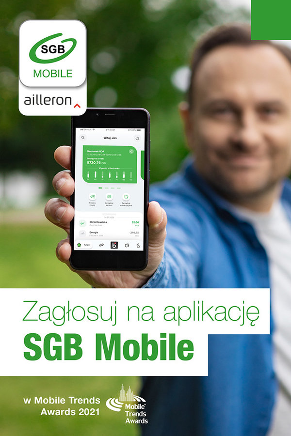 Zagłosuj na aplikację mobilną SGB Mobile w konkursie Mobile Trends
